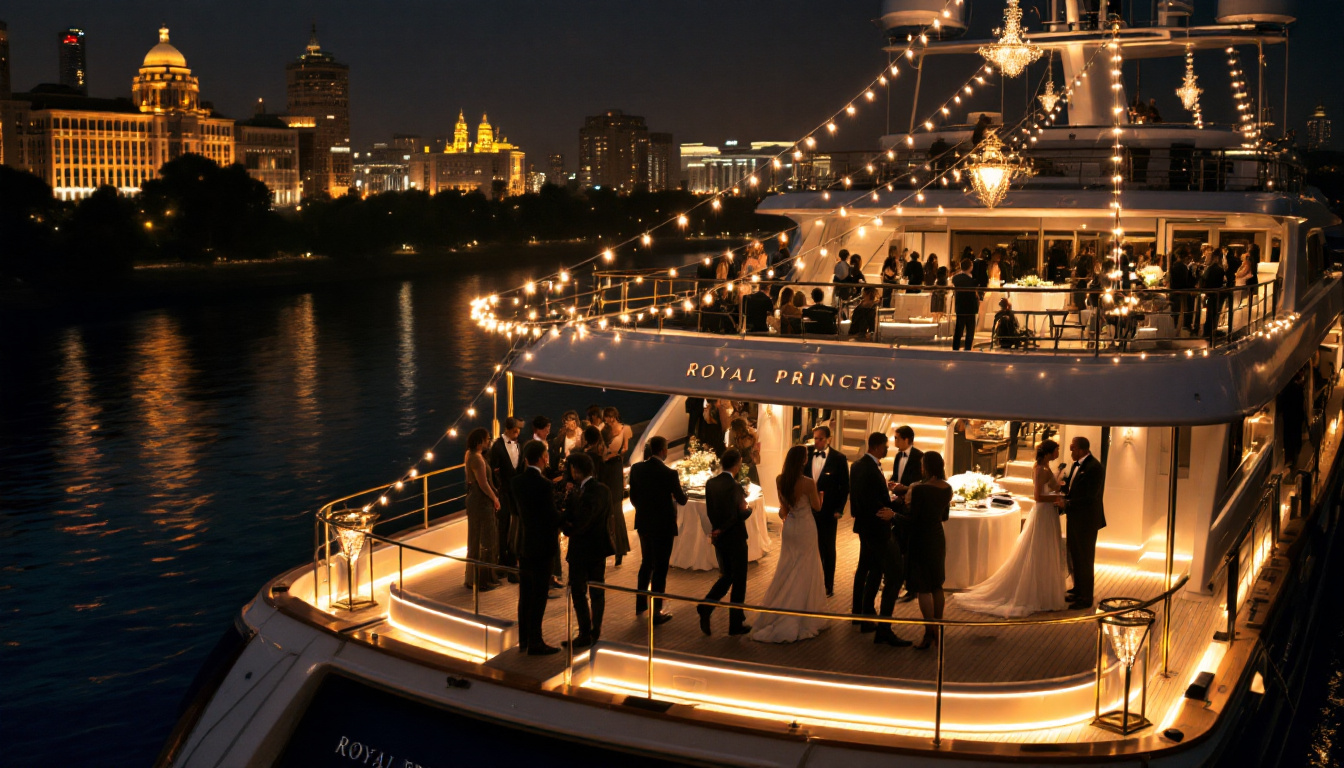 experience unparalleled luxury aboard the royal princess, jacksonville's newest event yacht. now docked downtown, it's the perfect venue for unforgettable celebrations and private gatherings.