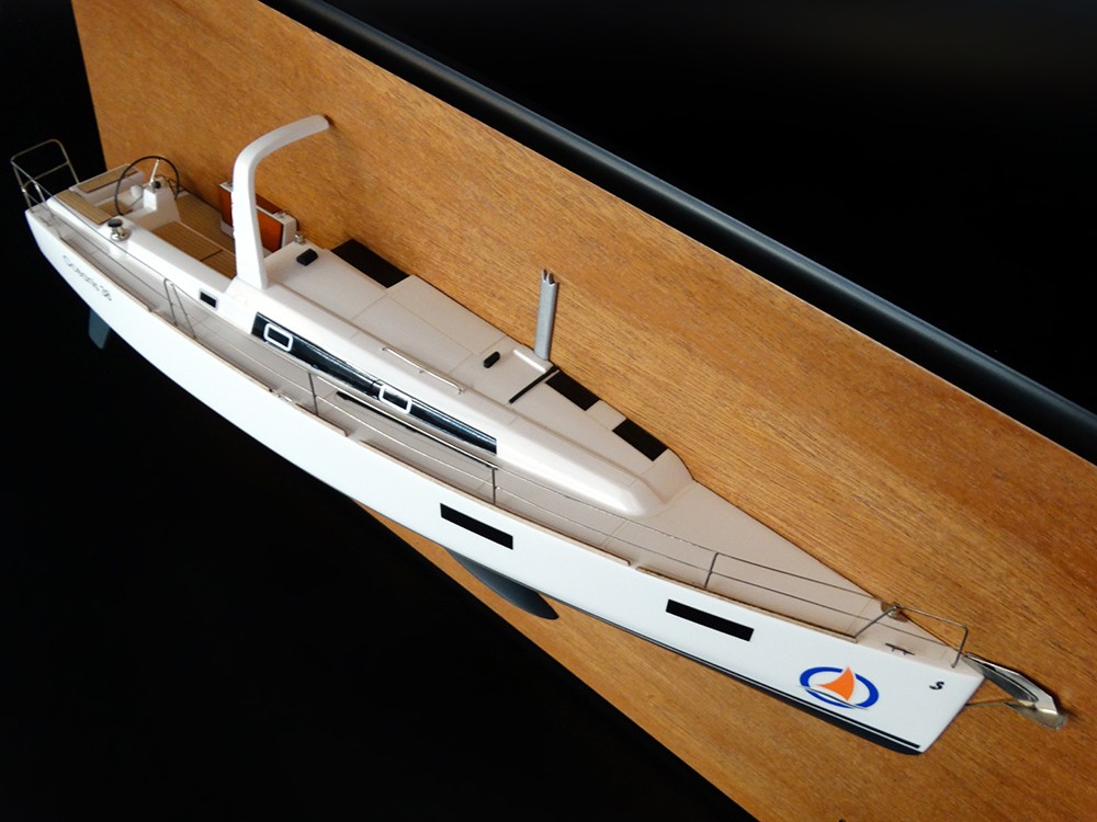 Custom Half Models - Beneteau - Beneteau Oceanis 38 half model with deck details - Abordage