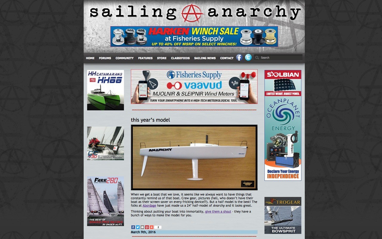 Custom Half Models - Melges - Melges 32 half model with deck details - Abordage