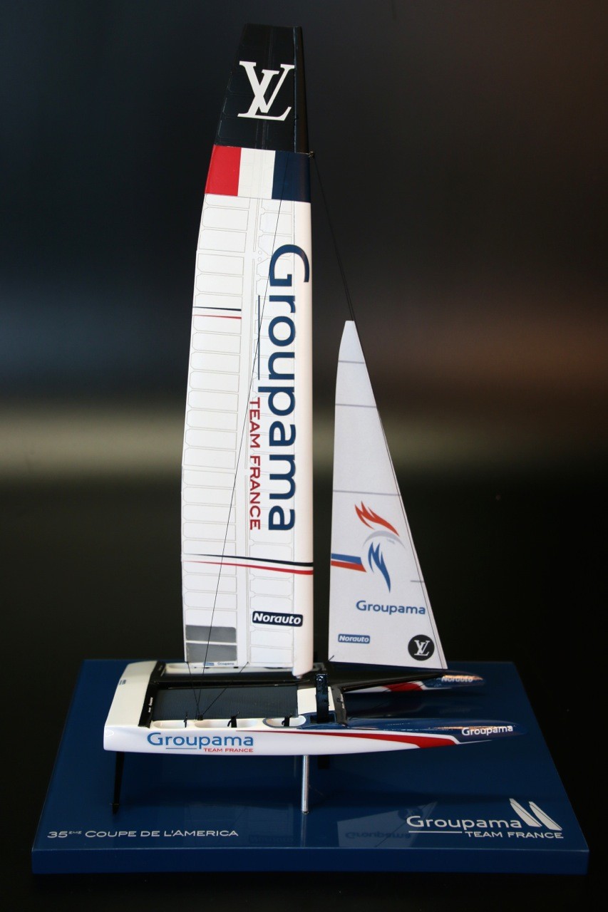 Custom Desk Models - - Groupama Team France - Catamaran AC 50 - 2017 desk model - Abordage