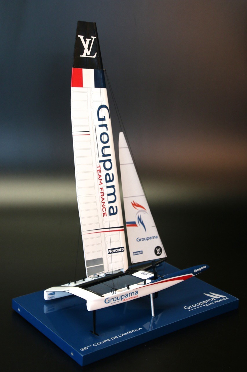 Custom Desk Models - - Groupama Team France - Catamaran AC 50 - 2017 desk model - Abordage
