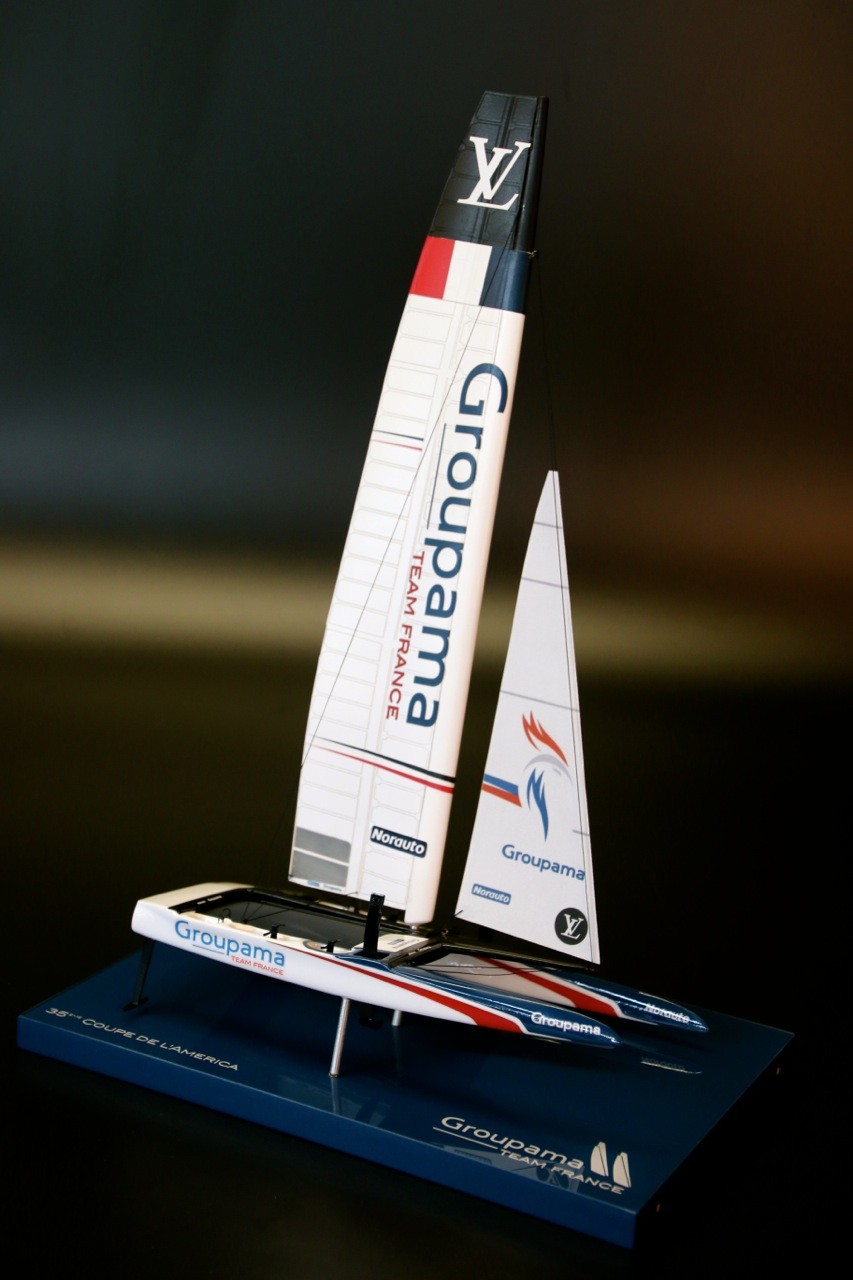 Custom Desk Models - - Groupama Team France - Catamaran AC 50 - 2017 desk model - Abordage