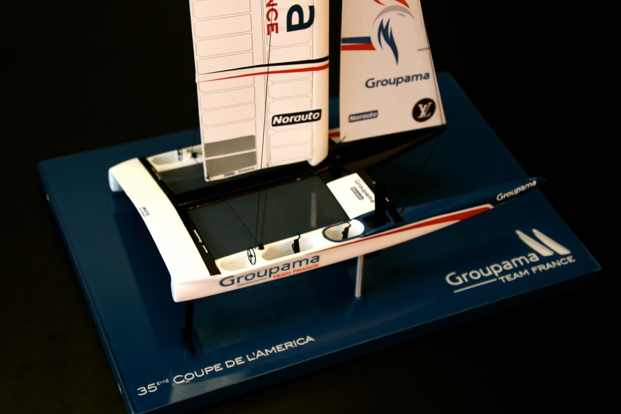 Custom Desk Models - - Groupama Team France - Catamaran AC 50 - 2017 desk model - Abordage