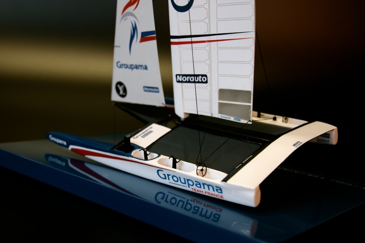 Custom Desk Models - - Groupama Team France - Catamaran AC 50 - 2017 desk model - Abordage