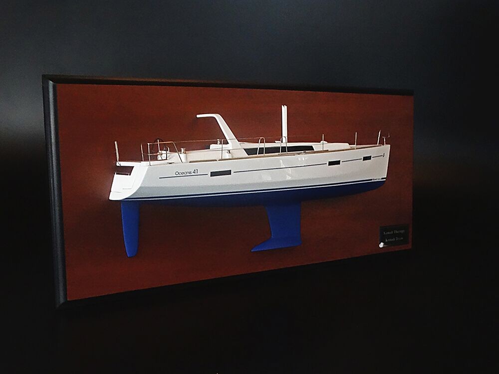 Custom Half Models - Beneteau - Beneteau Oceanis 41 custom half model with deck details - Abordage