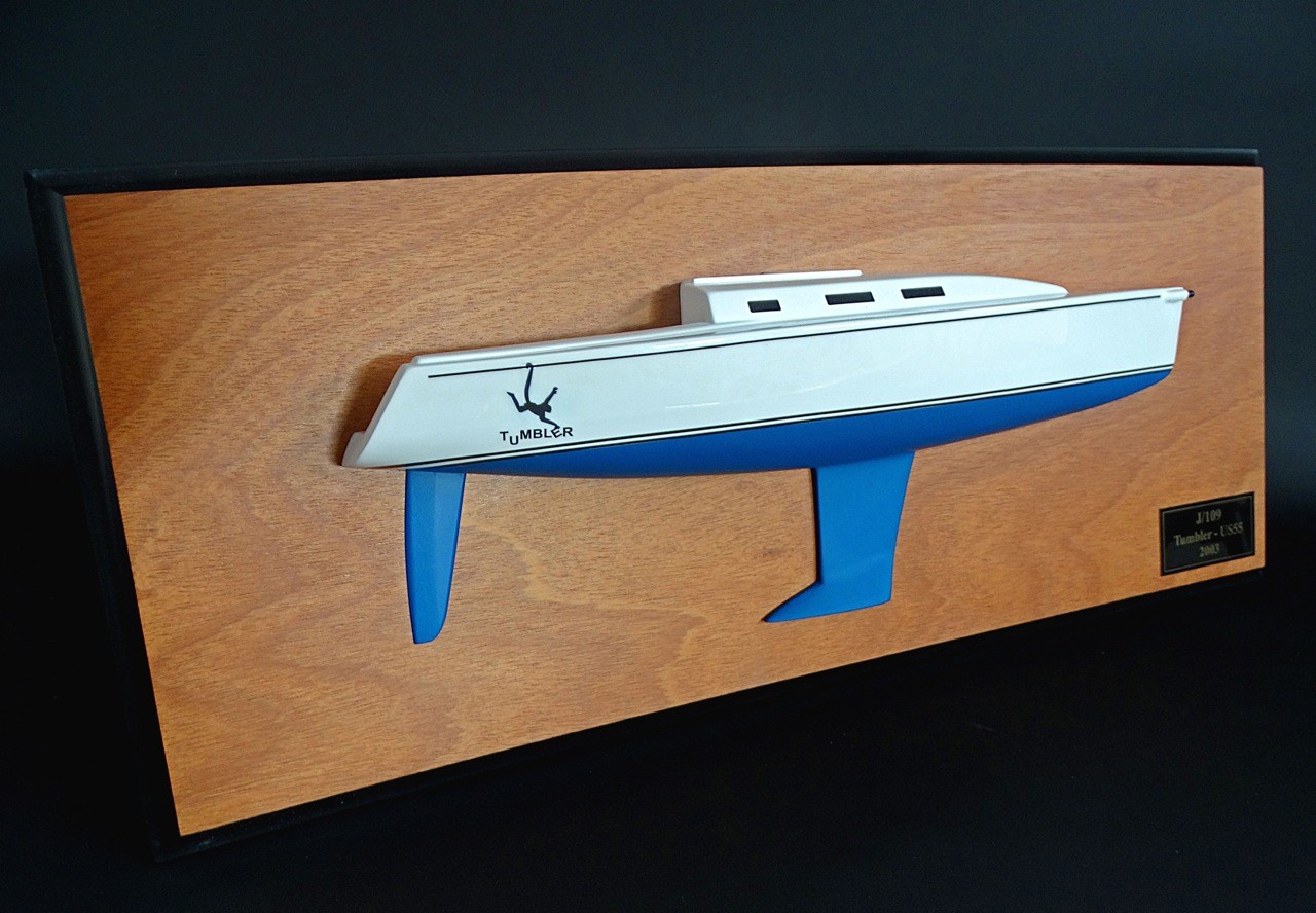 Custom Half Models - JBoats - J109 custom half hull with cockpit and cabin only - Abordage