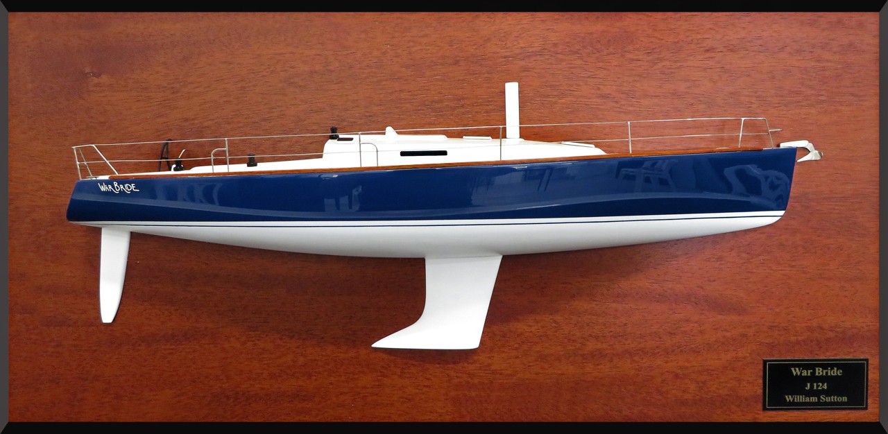 Custom Half Models - JBoats - J124 half model with deck details - Abordage