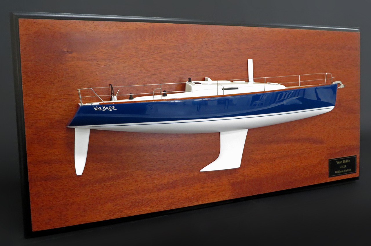 Custom Half Models - JBoats - J124 half model with deck details - Abordage