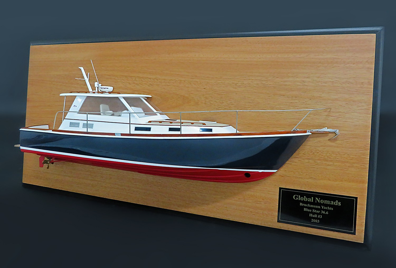 Custom Half Models - - Bruckmann 38 Downeast half model with deck details - Abordage