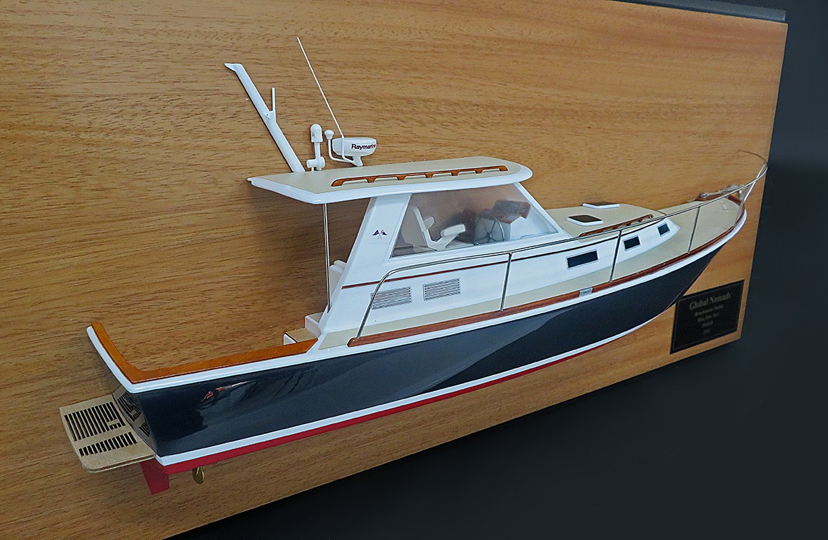 Custom Half Models - - Bruckmann 38 Downeast half model with deck details - Abordage