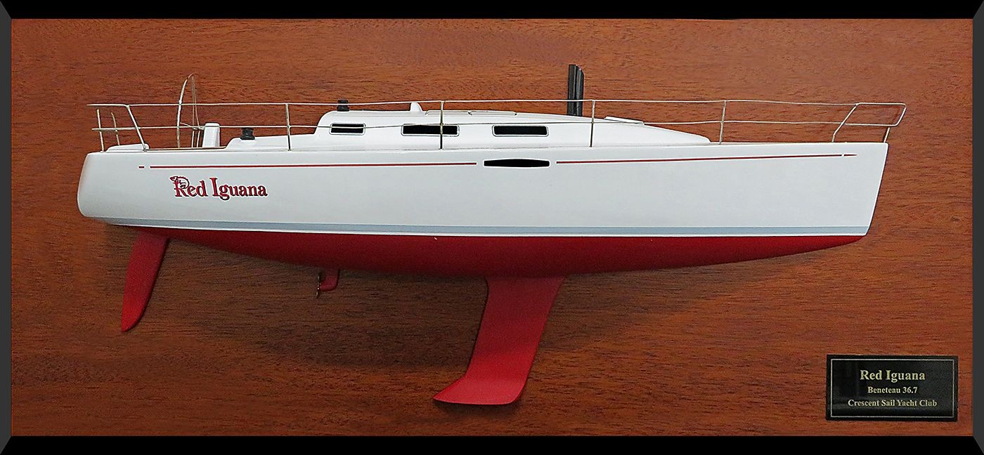 Custom Half Models - Beneteau - Beneteau 36.7 custom half model with deck details - Abordage