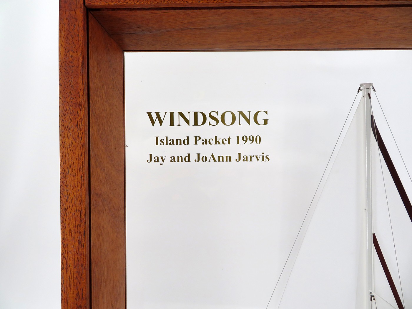 Custom Half Models - Island Packet Yachts - Island Packet 32 framed half model - Abordage