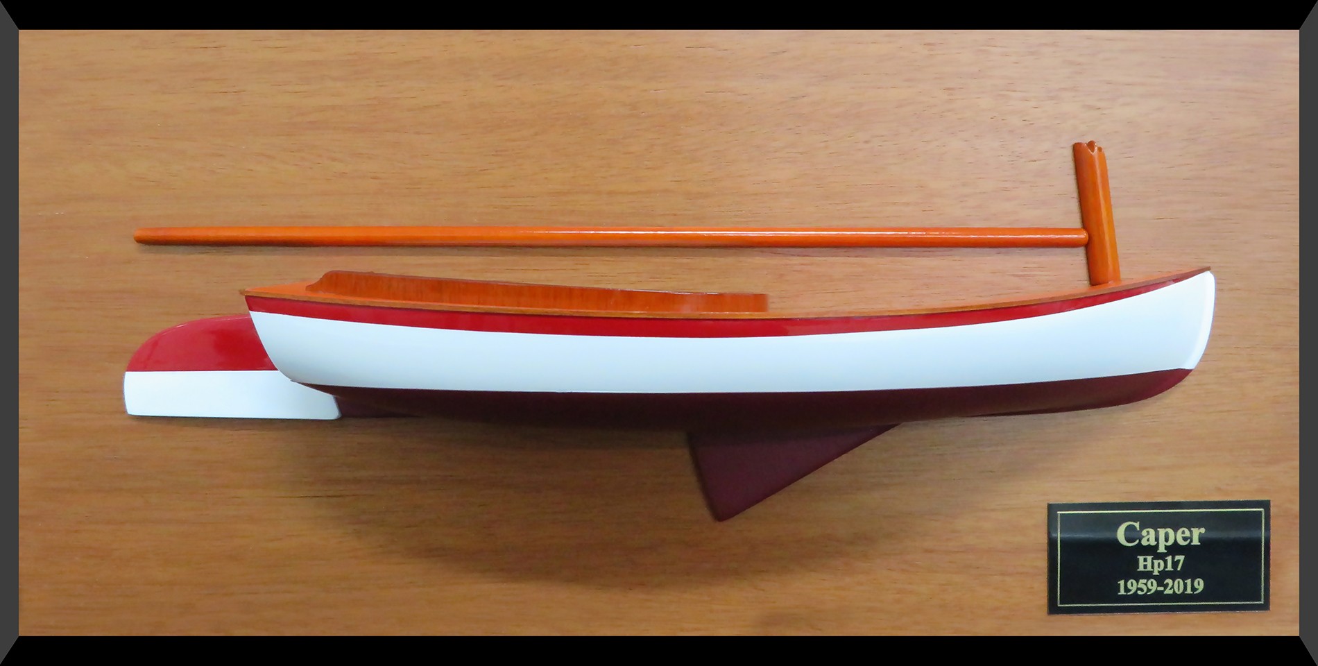 Custom Half Models - Beetle Cat - Beetle Cat 1920 -Caper- Half Model with boom - Abordage