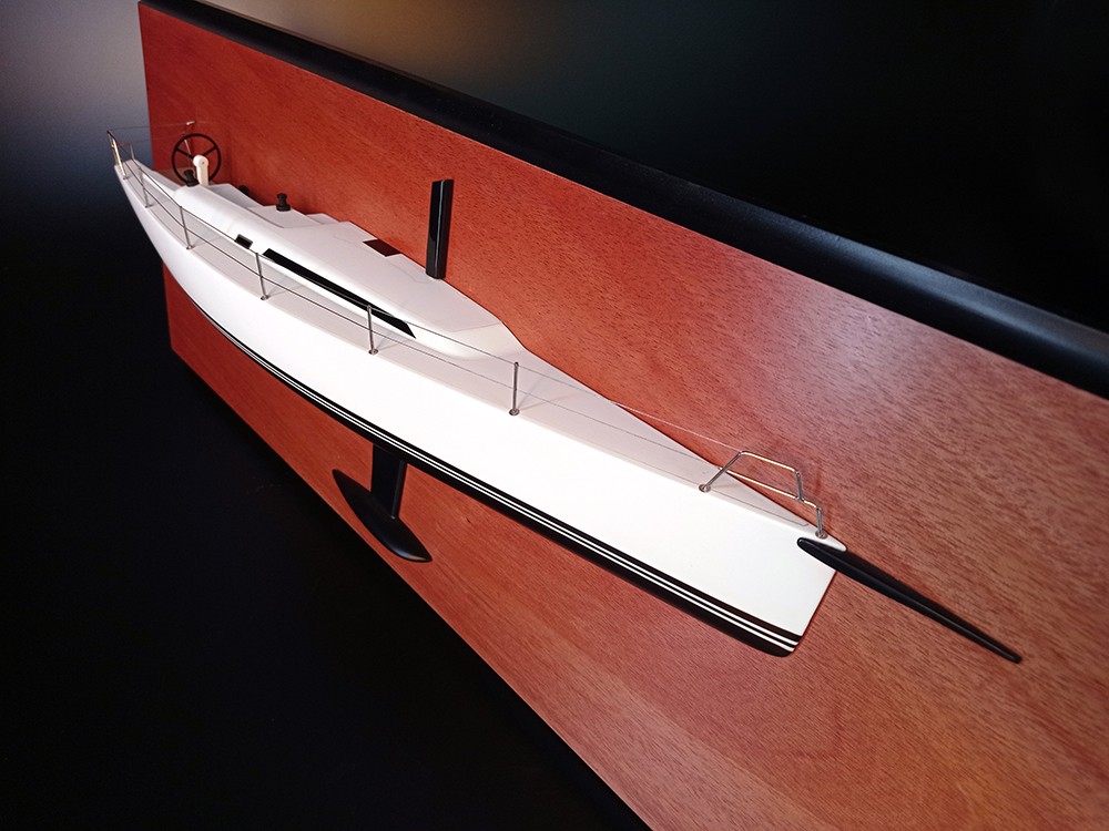 Custom Half Models - - Mylius 14.55 custom half model with deck details - Abordage