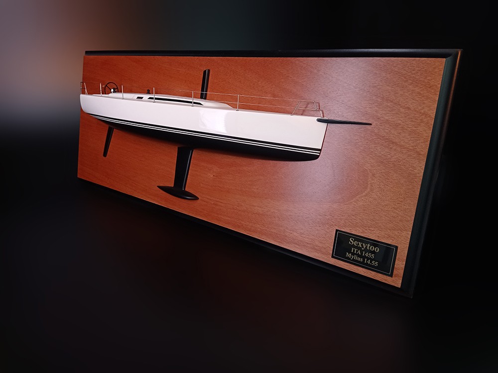 Custom Half Models - - Mylius 14.55 custom half model with deck details - Abordage