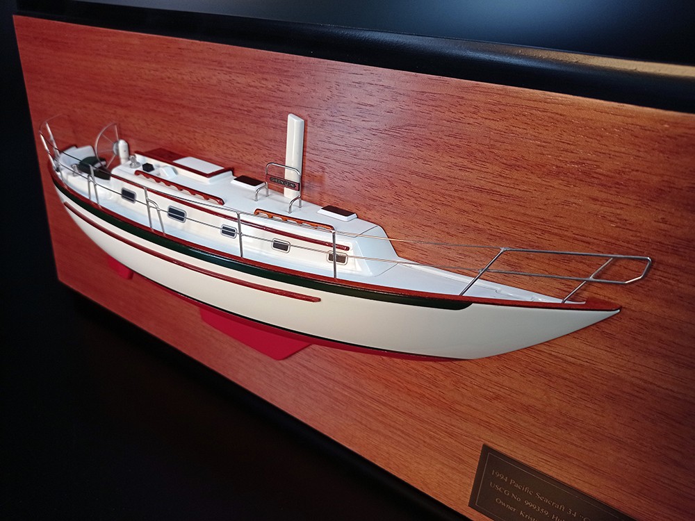 Custom Half Models - Pacific Seacraft - Pacific Seacraft 34 custom model with deck details - Abordage