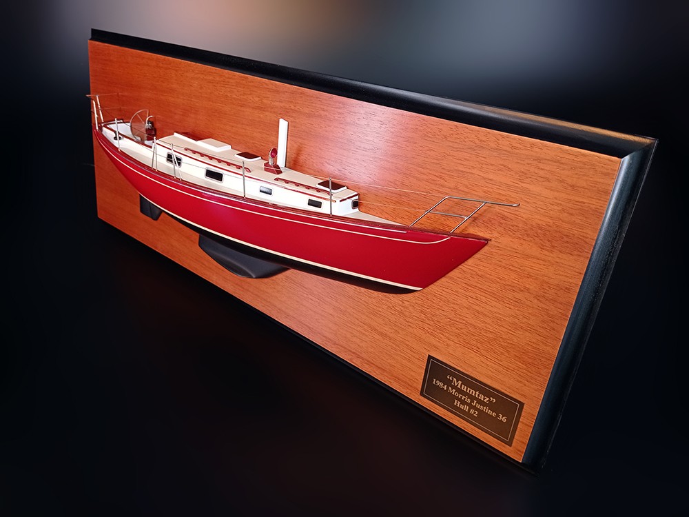Custom Half Models - Morris Yachts - Morris Justine 36 custom half model with deck details - Abordage