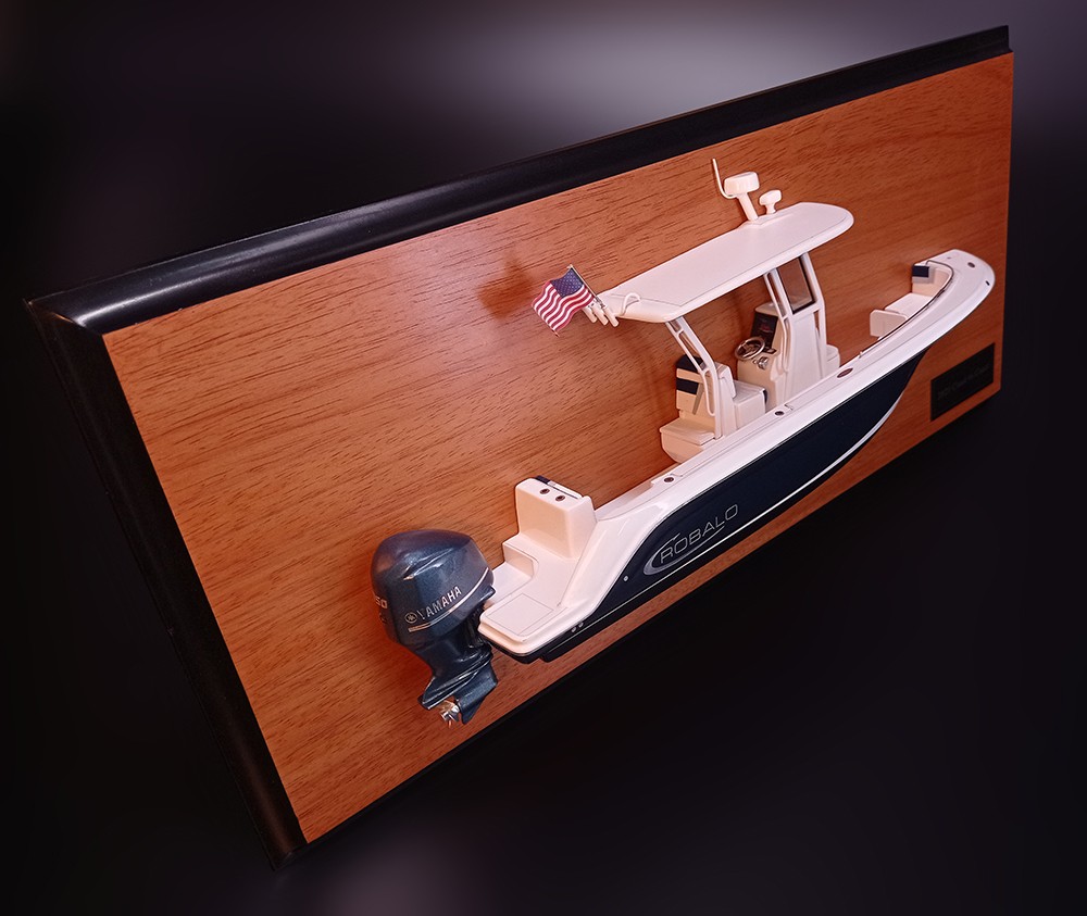 Custom Half Models - - Robalo 272 powerboat custom half model with deck details - Abordage