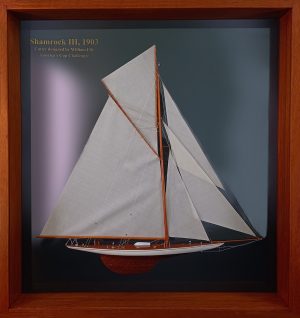 Custom Half Models - - Shamrock III Framed half model - Abordage