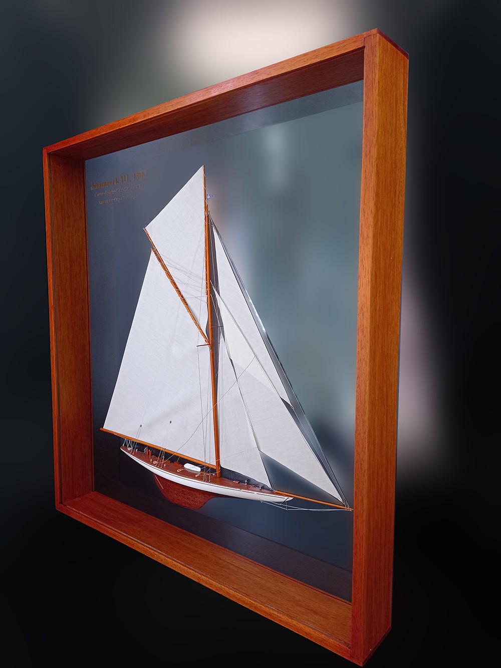 Custom Half Models - - Shamrock III Framed half model - Abordage