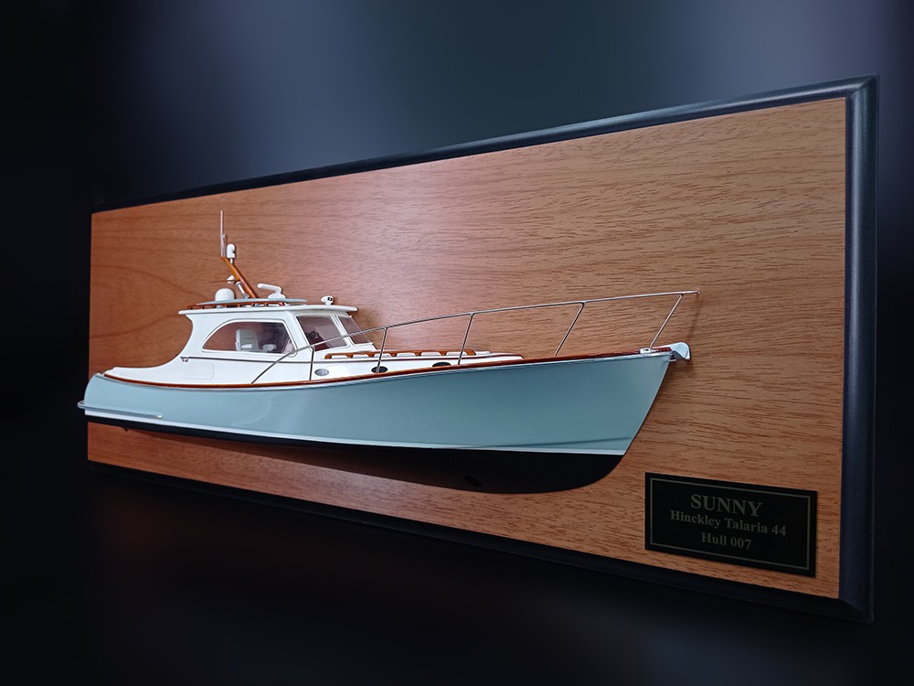 Custom Half Models - Hinckley - Hinckley Talaria 44 Express custom half model with deck details - Abordage