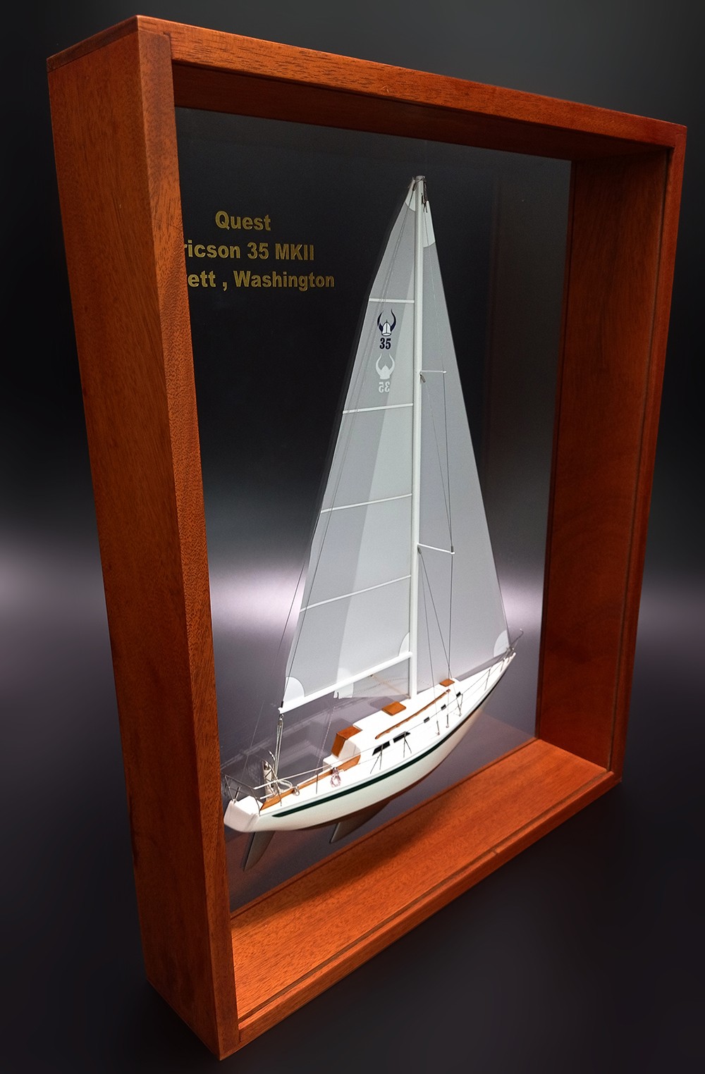 Custom Half Models - Ericson Yachts - Ericson 35 MKII Framed Half Model - Abordage
