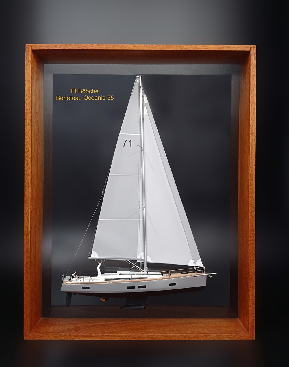 Custom Half Models - Beneteau - Beneteau Oceanis 55 Framed Half Model - Abordage