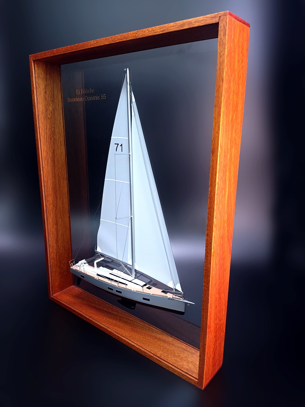 Custom Half Models - Beneteau - Beneteau Oceanis 55 Framed Half Model - Abordage