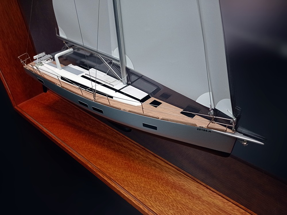 Custom Half Models - Beneteau - Beneteau Oceanis 55 Framed Half Model - Abordage