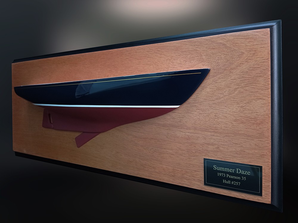 Custom Half Models - Pearson Vanguard - Pearson 35 flush deck half hull - Abordage