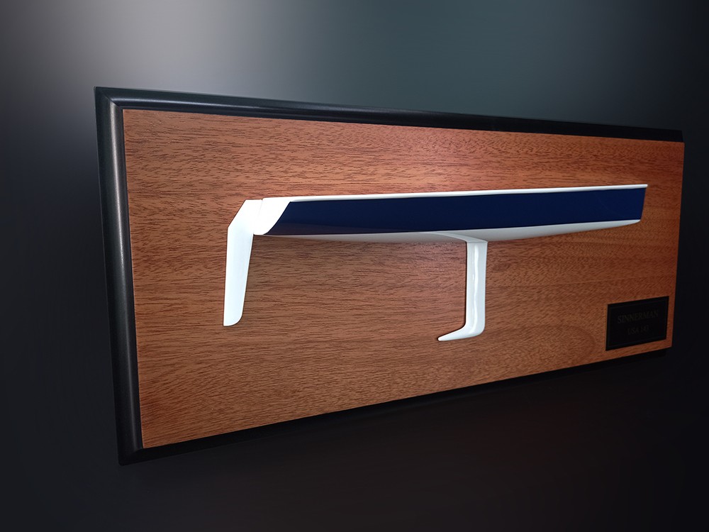 Custom Half Models - Viper 640 One Design Sport Boat - Viper 640 flush deck half hull replica - Abordage