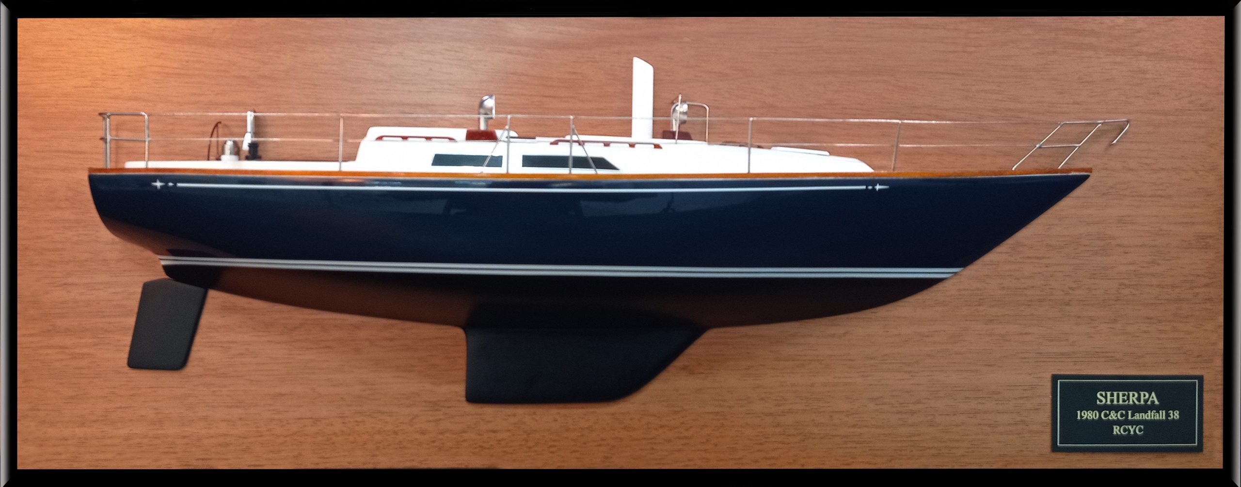 Custom Half Models - C&C Yachts - C&C Landfall 38 custom half model with deck details - Abordage