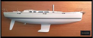 Custom Half Models - X-Yachts - Xc45 - X-Yachts custom half model with deck details - Abordage