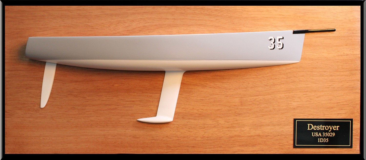 Custom Half Models - Nelson Marek Yacht Design - Nelson-Marek 1D35 -custom half hull with backboard - Abordage