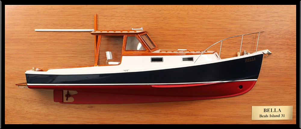 Beal Island 31 custom half model with deck details