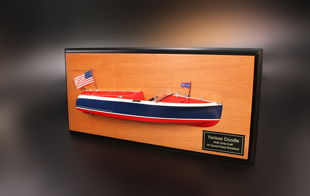 16’ Special Race Runabout of 1939 custom half model with deck details