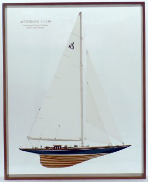 Half models with wooden frame - - Shamrock V 1930 - Abordage