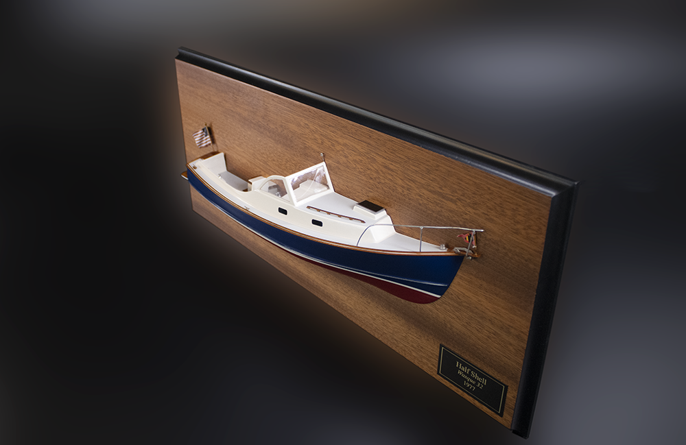 Wasque 32 half model with deck details