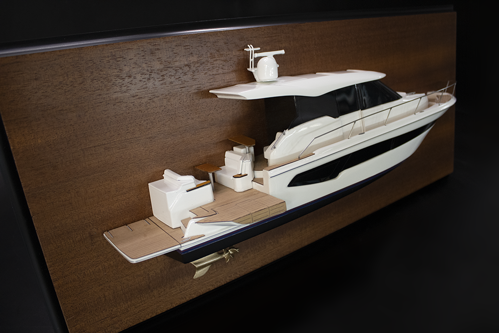 Tiara EX54 RF002 custom half model with deck details