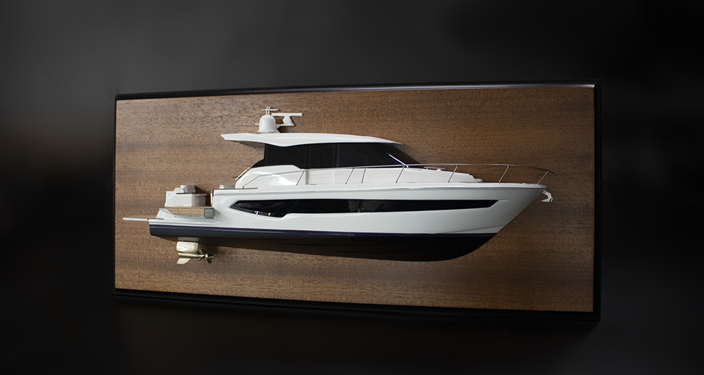 Tiara EX54 RF002 custom half model with deck details