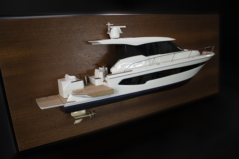 Tiara EX54 RF002 custom half model with deck details