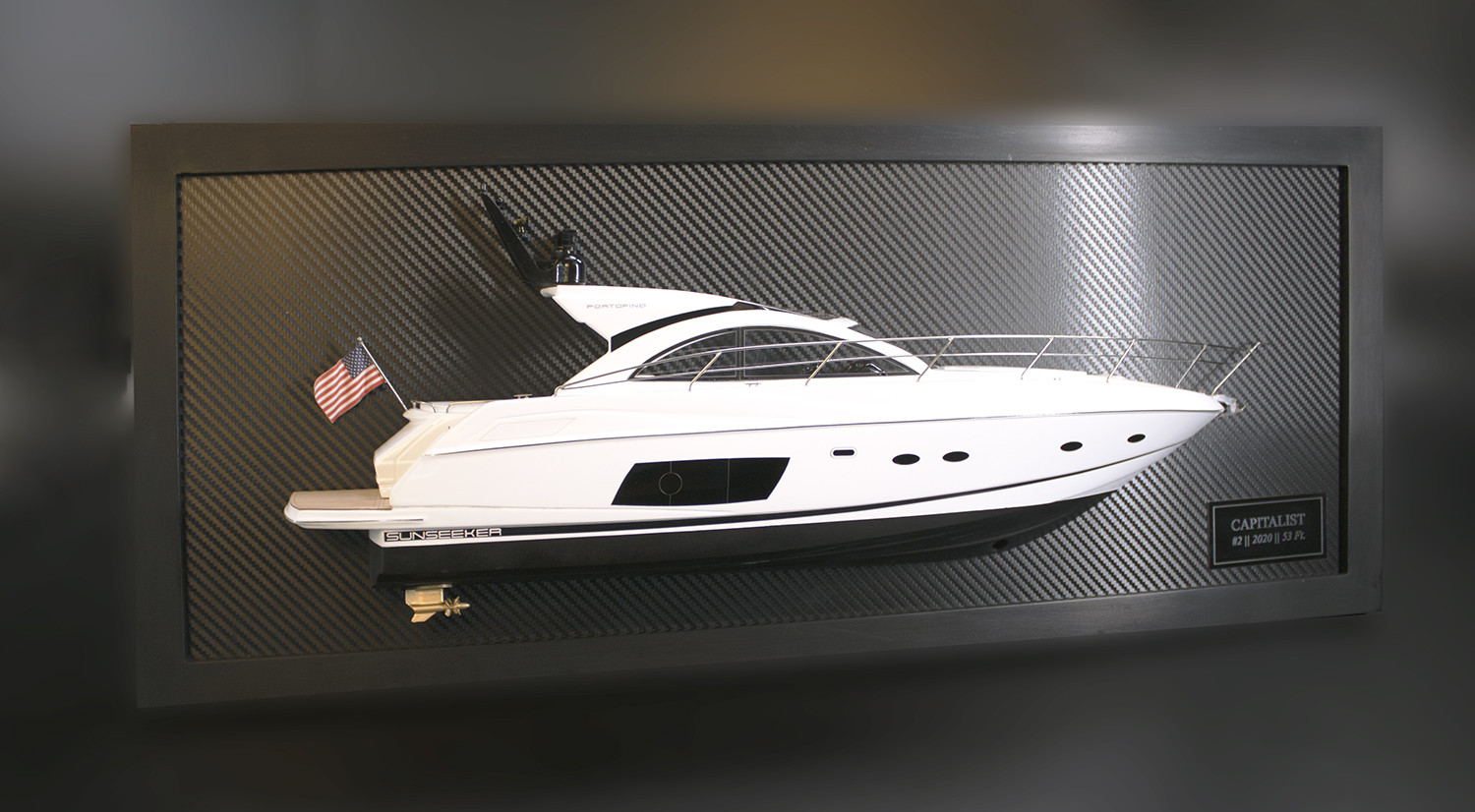 Sunseeker Portofino 48 custom model with deck details