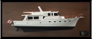 Fleming 55 with Enclosed Flybridge custom half model with deck details replica