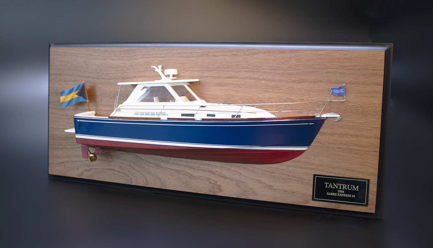 Sabre Express 38 power boat custom half model