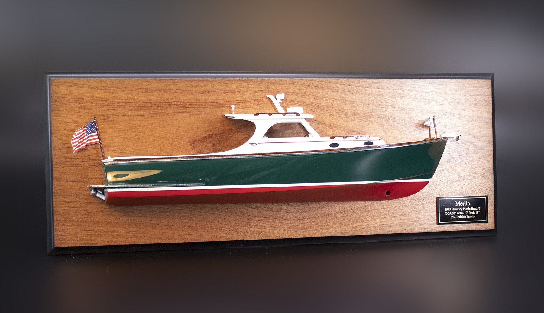 Hinckley Picnic 36 (hull no. 6) half model with deck details