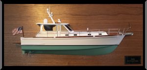 Grand Banks 49 Eastbay custom half model with deck details